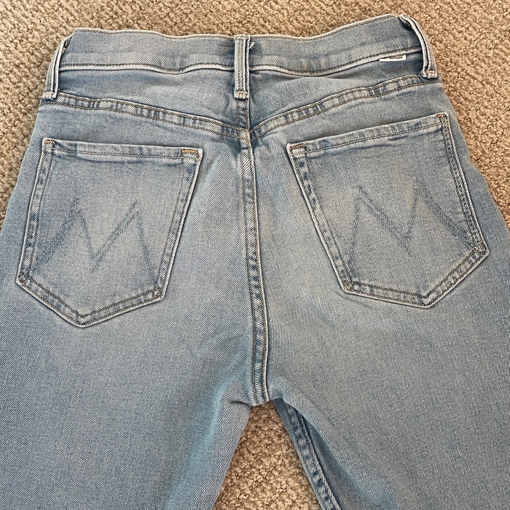 MOTHER Tomcat Ankle Fray in Kitty Corner Straight Leg light denim Jeans size 27 - Picture 13 of 14